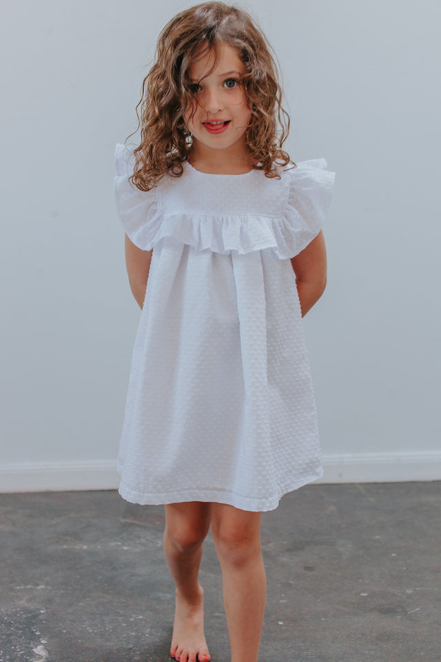 Girls casual top white dress