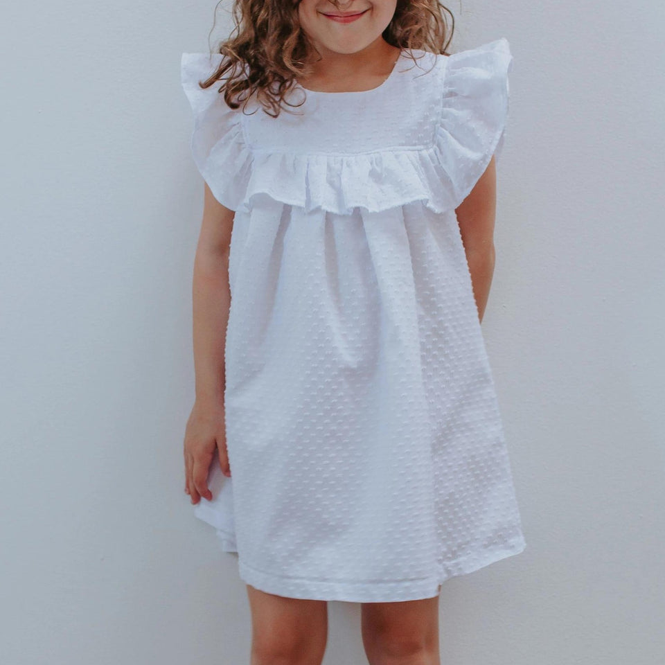 little girls white cotton dresses