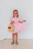 kids pink party dress