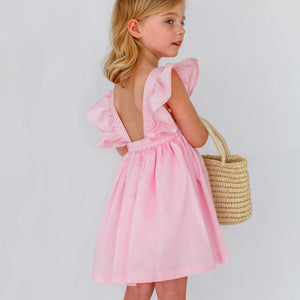 pink pinafore dress little girls