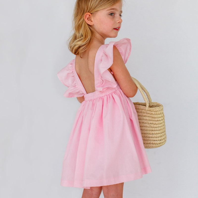 Little Girl s Pink Pinafore Dress cuteheads