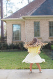 girls yellow ruffle dress