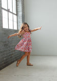 little girl's balloon party flutter sleeve dress
