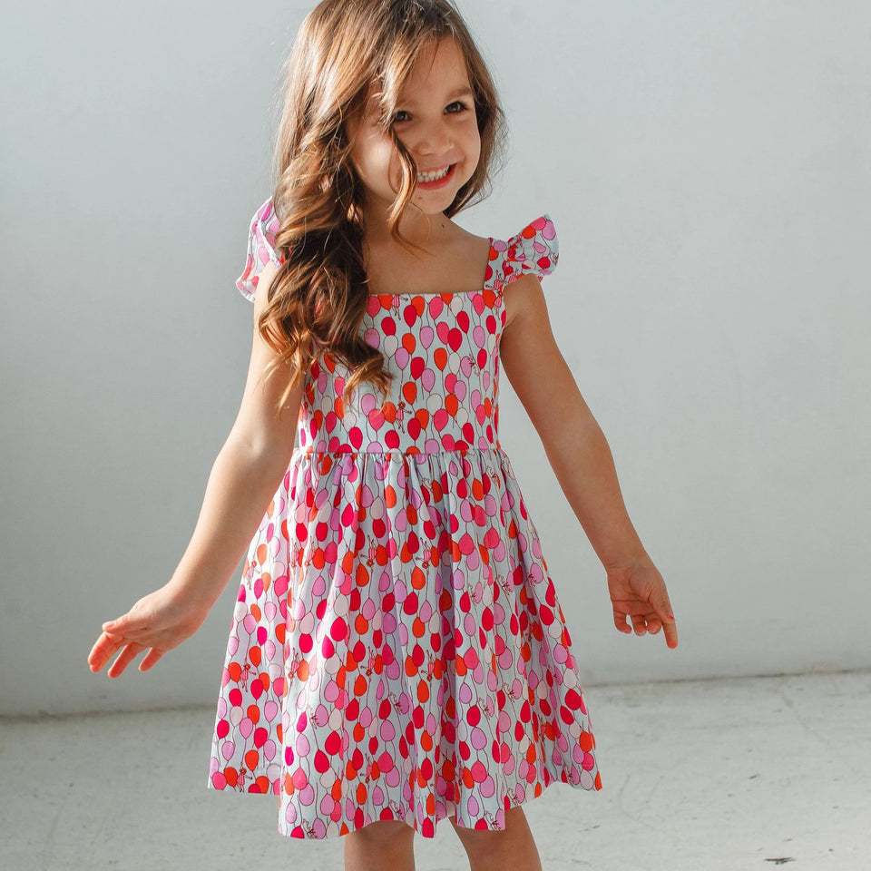 balloon print dress