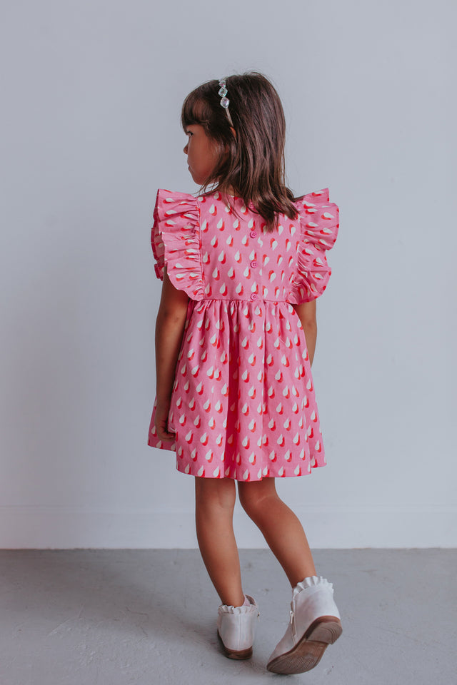 little girl's pink boho dress