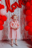 pink and red tulle heart dress