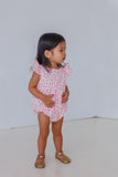 pink confetti bubble romper