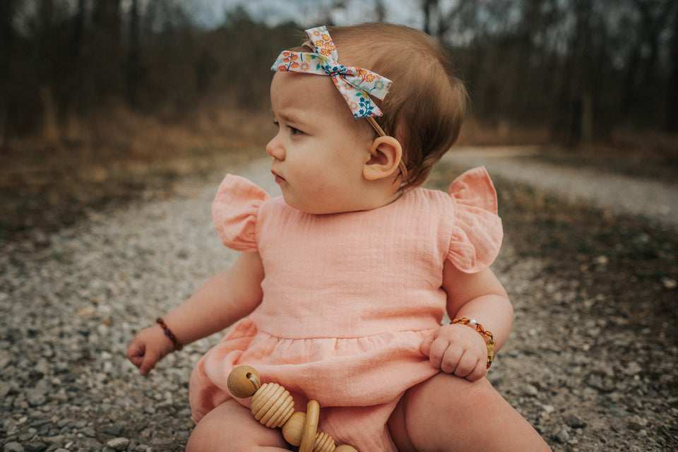 Baby girl shop peach romper