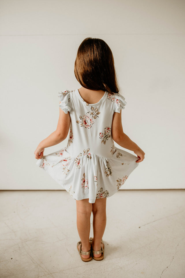 girls light blue lightweight dress
