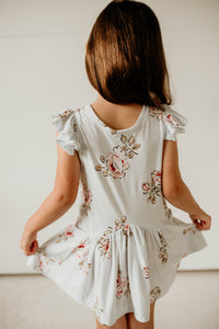 lightweight floral jersey dress