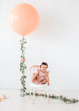 Infant Girl's Dusty Rose Pink Linen Bubble Romper
