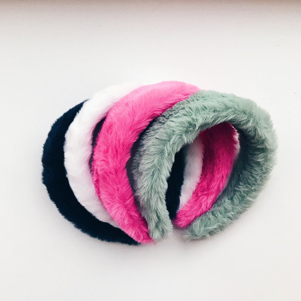 Little Girl's Cozy Faux Fur Fuzzy Fluffy Headband One Size