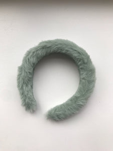 Little Girl's Cozy Faux Fur Fuzzy Fluffy Headband One Size in green