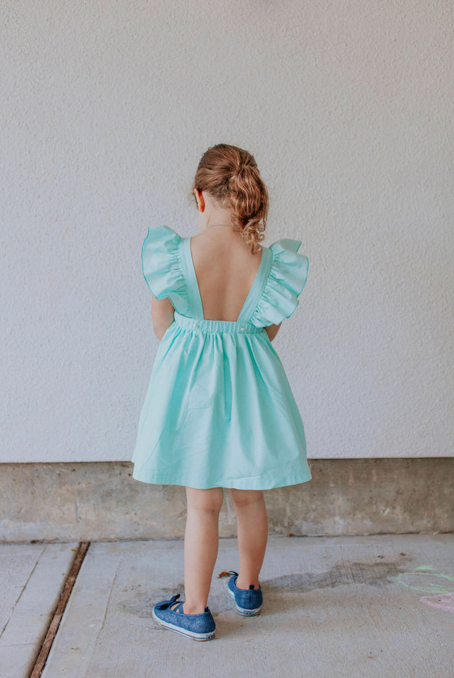 little girl's vintage inspired pinafore dress