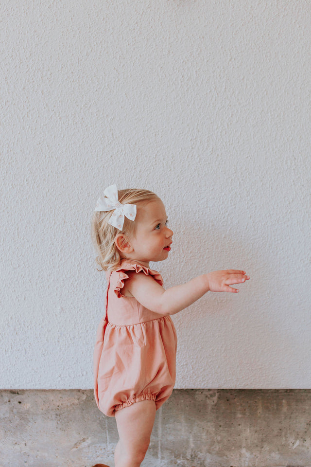 Pink romper girls hotsell