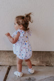 Infant Girls White Confetti Tulle Bubble Romper