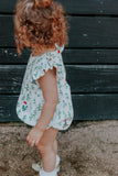 Infant Girl's Christmas Elf Print Bubble Romper