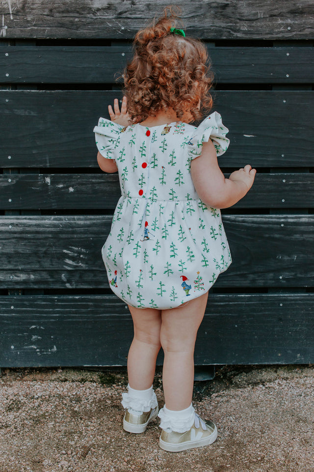 baby girls christmas elf print outfit