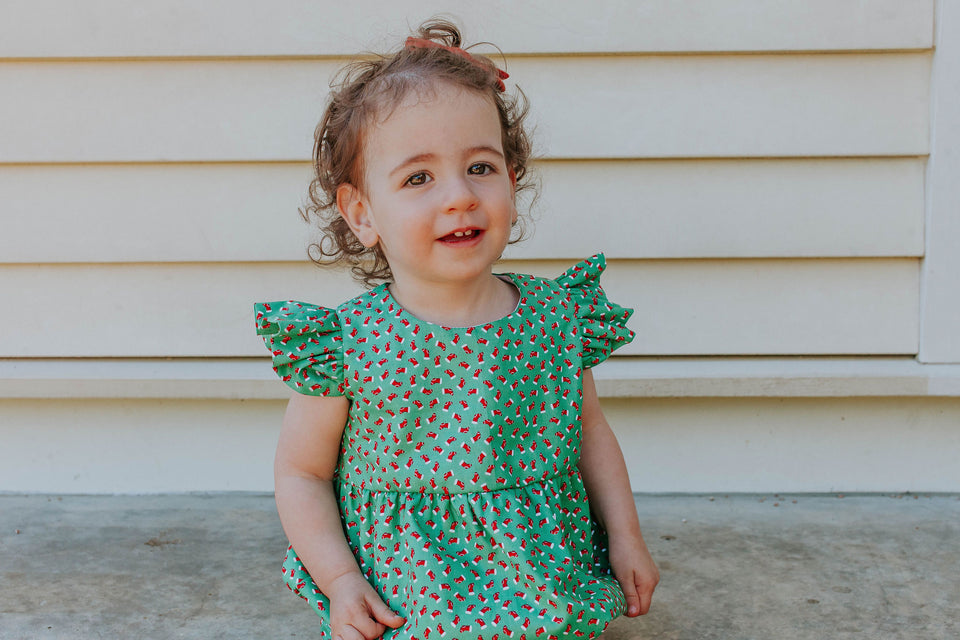baby girls christmas bubble romper