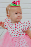 one in a melon first birthday party outfit