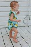 infant girls lemon print lemonade party outfit