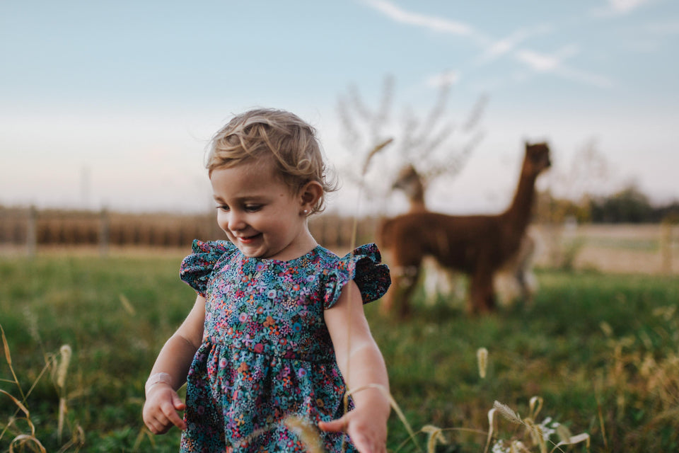 floral bubble romper for boho shoot