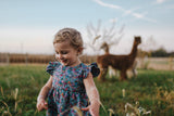 floral bubble romper for boho shoot