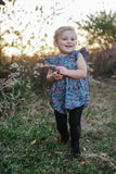 infant girl's multicolor ditsy floral bubble romper