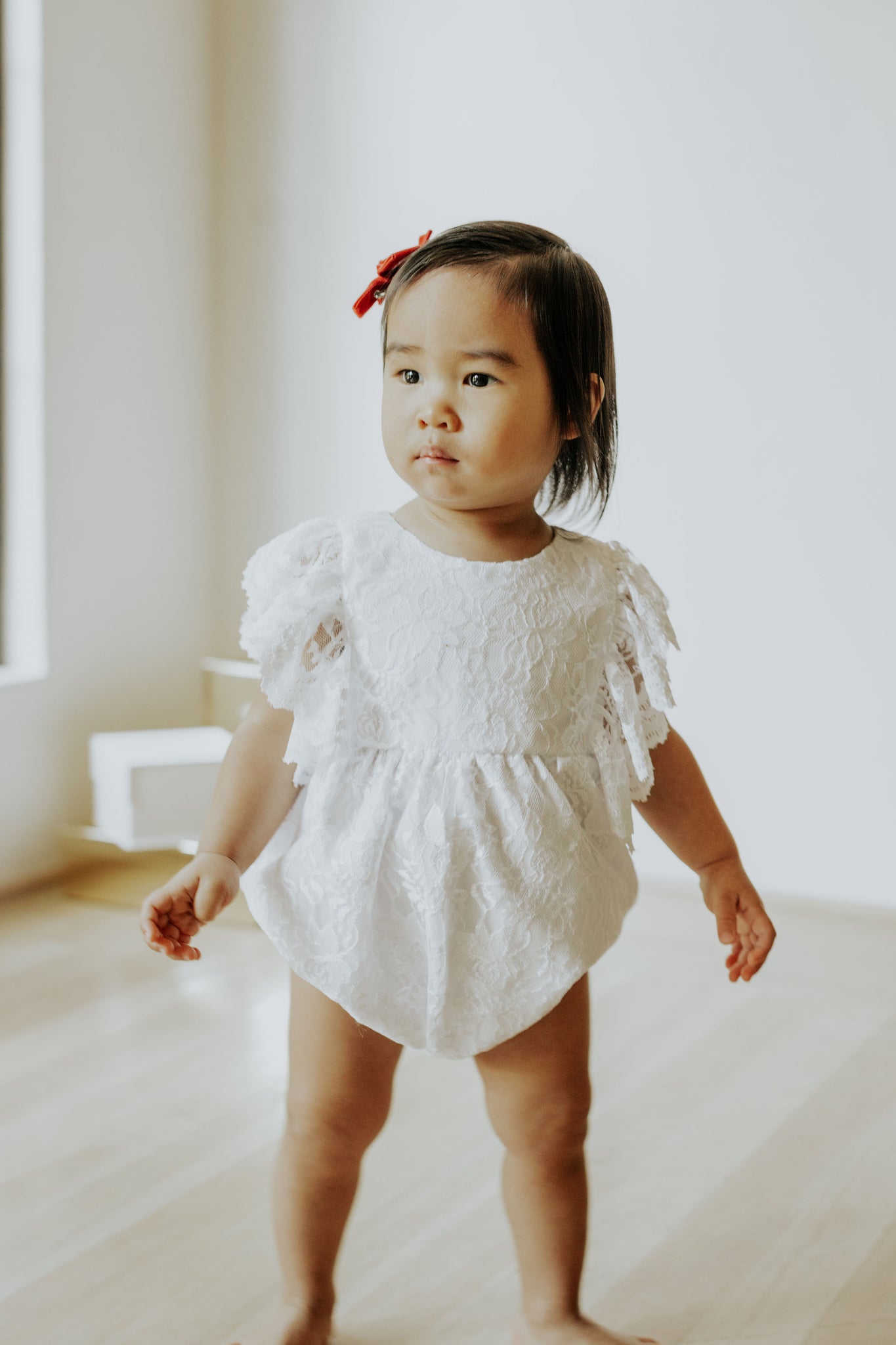 Baby girl hotsell white bubble romper