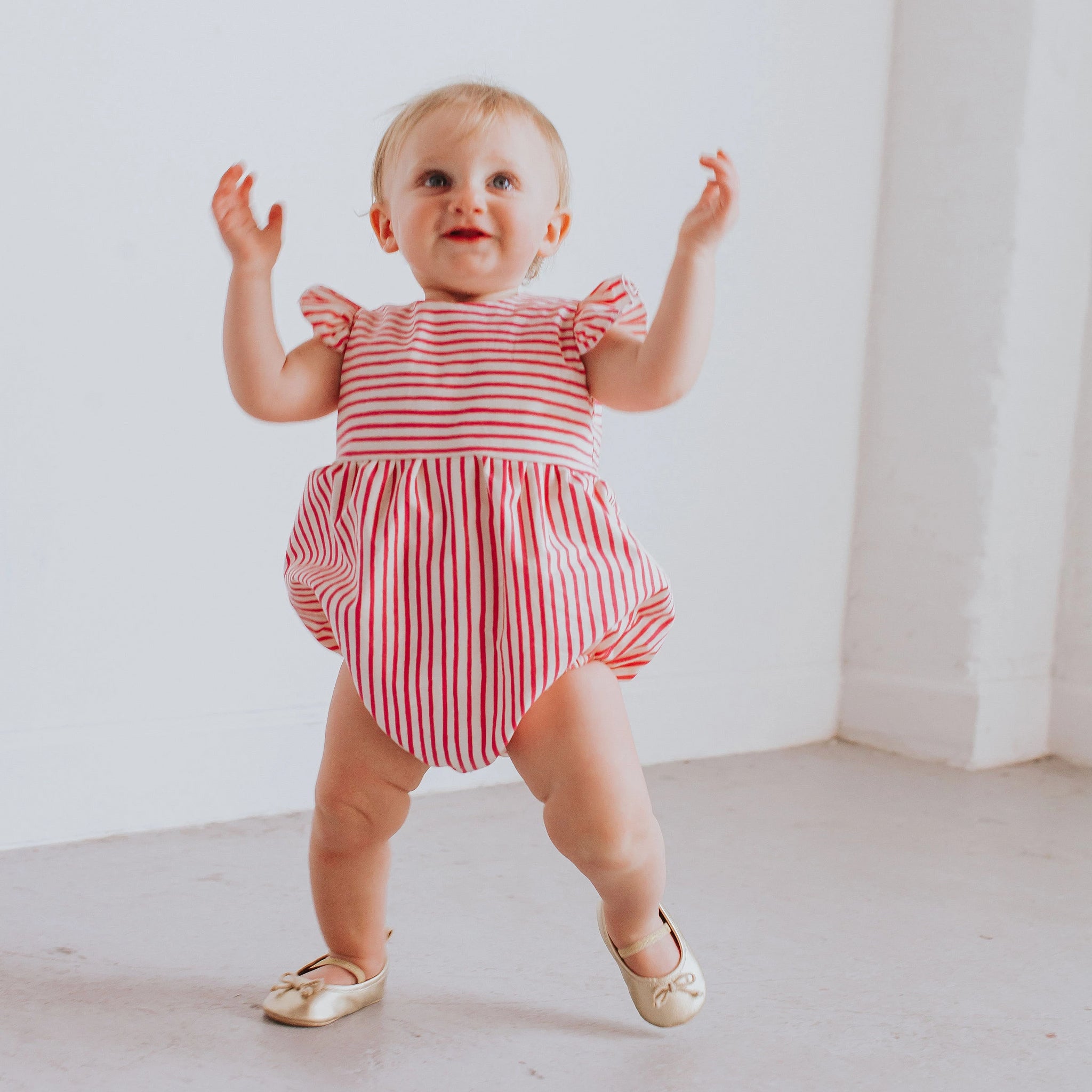 Pink and store white romper
