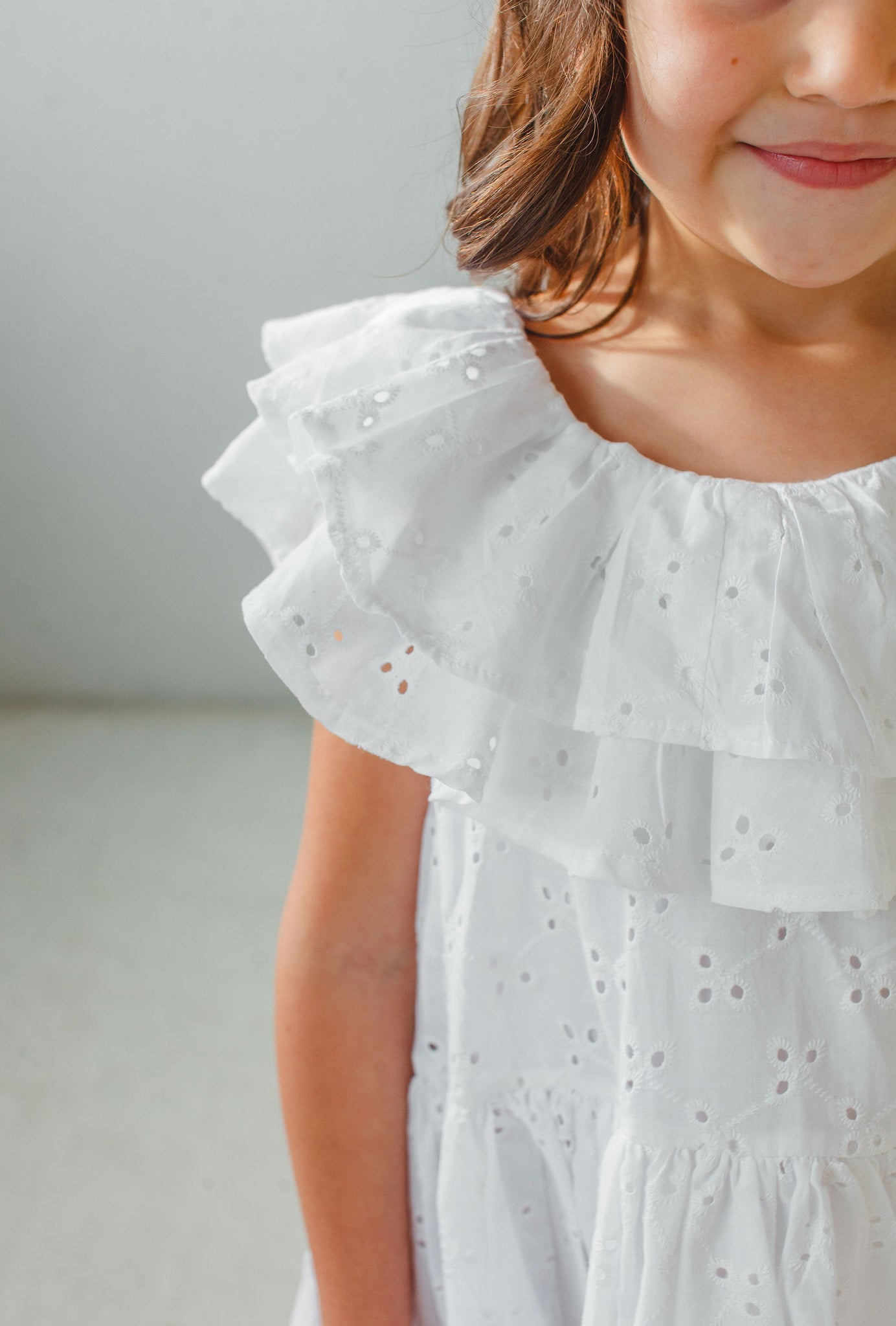 White frill frock for girl top