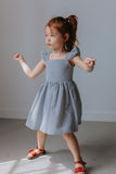 little girls gray cotton dress