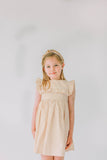 little girls yellow ruffle easter dress