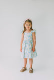little girls pastel easter bunny floral dress