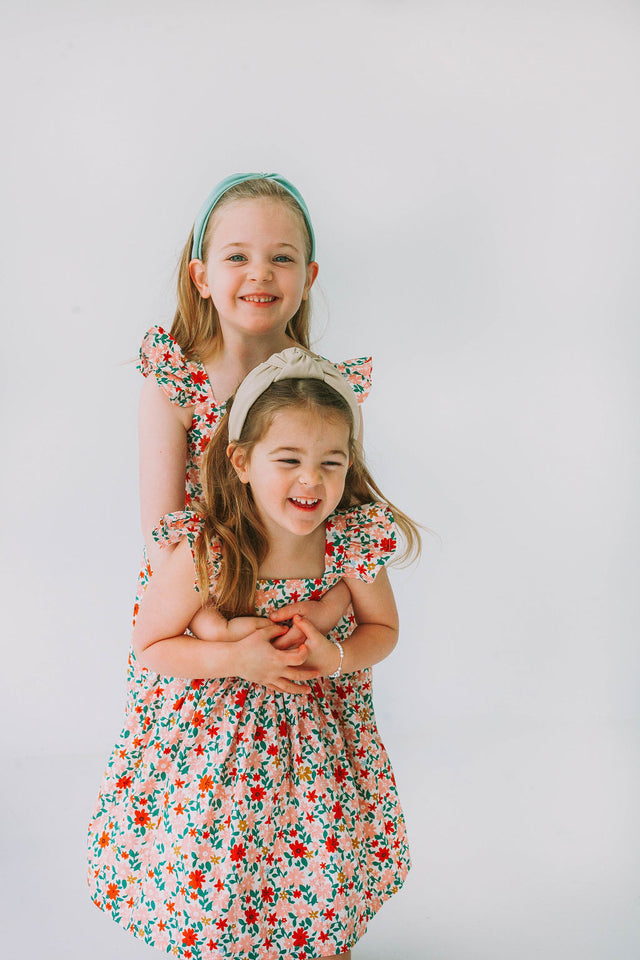 ditsy floral twirl dress for sisters
