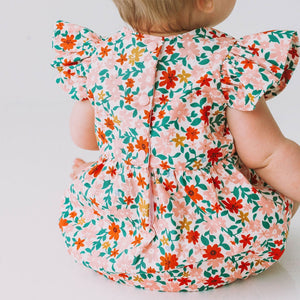 infant girls floral spring romper