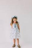little girls navy and white nautical anchor dress