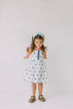 little girls navy and white nautical anchor dress
