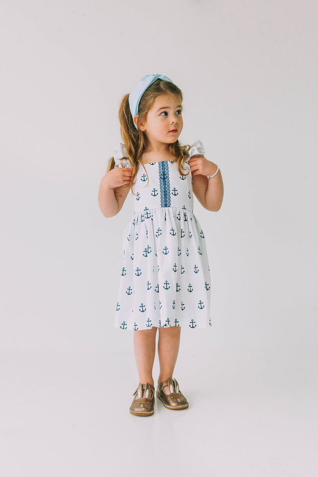anchor themed party dress