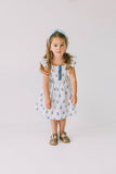 little girls navy and white nautical anchor dress