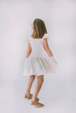 Little Girl's Pink and Gold Three Pocket Jersey Dress