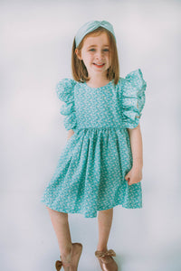 boho daisy mint dress