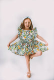 little girls floral pinafore dress