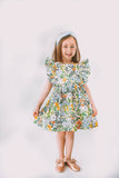 little girls floral pinafore dress