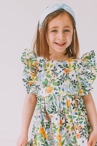 little girls floral pinafore dress