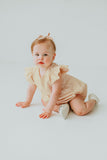 Infant Girl's Yellow Polka Dot Bubble Romper