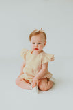 Infant Girl's Yellow Polka Dot Bubble Romper