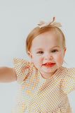 Infant Girl's Yellow Polka Dot Bubble Romper