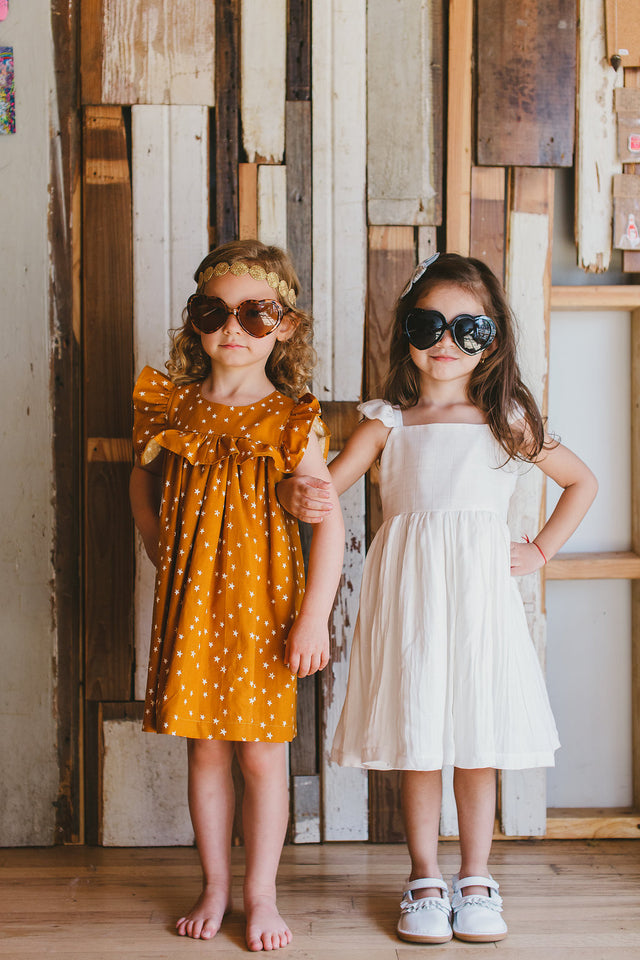 simple white dress for little girl