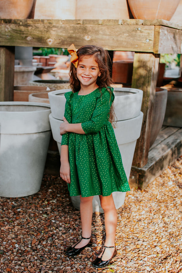 green holiday dress